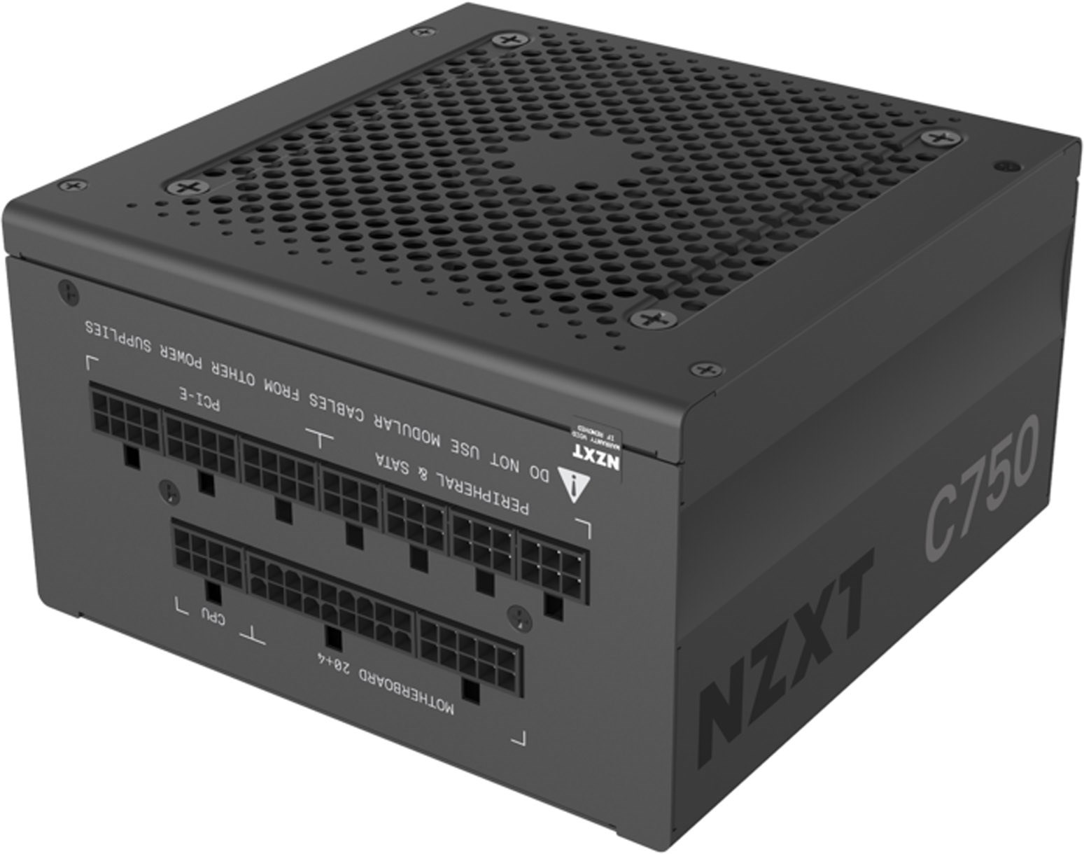 ATX Gaming Power Supply NP-C750M 80+ Gold Certified Sleeved Cables NZXT C750 Fluid Dynamic Bearings 750 Watt PSU Modular Design 10 Year Warranty Hybrid Silent Fan Control 