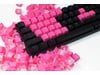 Tai-Hao TPR Rubber Backlit Double Shot Keycaps, 22 Keys in Neon Pink
