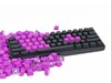 Tai-Hao TPR Rubber Backlit Double Shot Keycaps, 22 Keys in Neon Purple