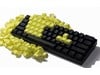 Tai-Hao TPR Rubber Backlit Double Shot Keycaps, 22 Keys in Neon Yellow