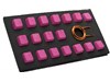 Tai-Hao TPR Rubber Backlit Double Shot Keycaps, 18 Keys in Neon Pink