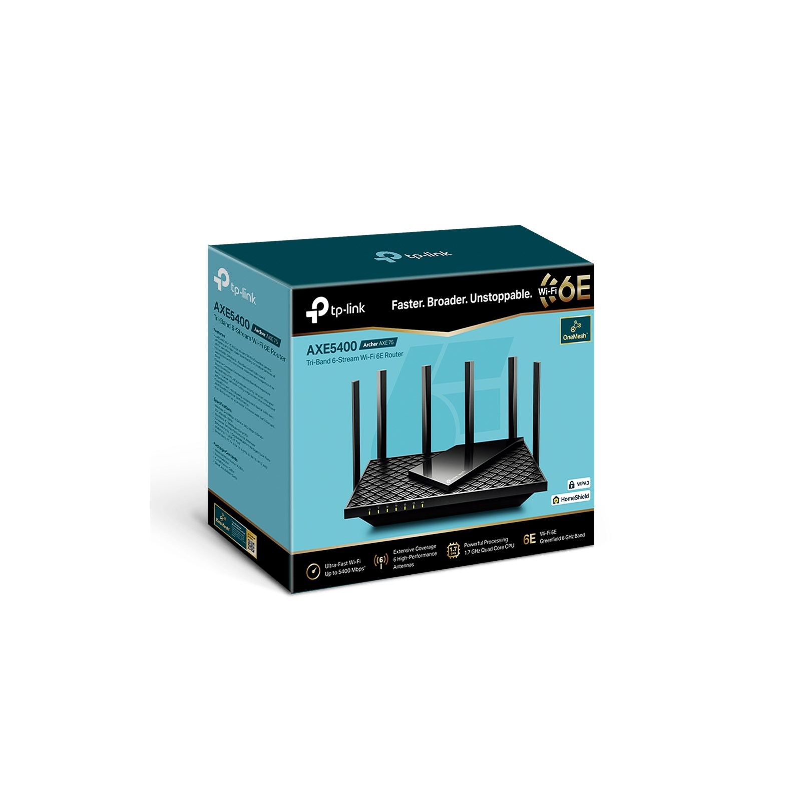  TP-Link AXE5400 Tri-Band WiFi 6E Router (Archer AXE75)- Gigabit  Wireless Internet Router, ax Router for Gaming, VPN Router, OneMesh, WPA3 :  Electronics