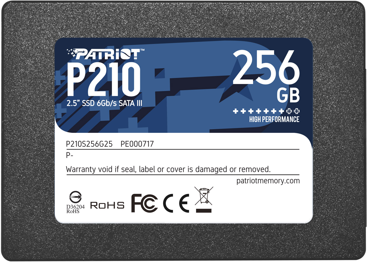 Image of "256GB Patriot P210 2.5"" SATA III Solid State Drive"
