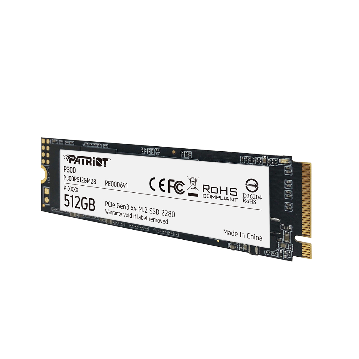Patriot P300 512GB M.2 2280 PCIe Gen3 x4 NVMe Internal Solid State