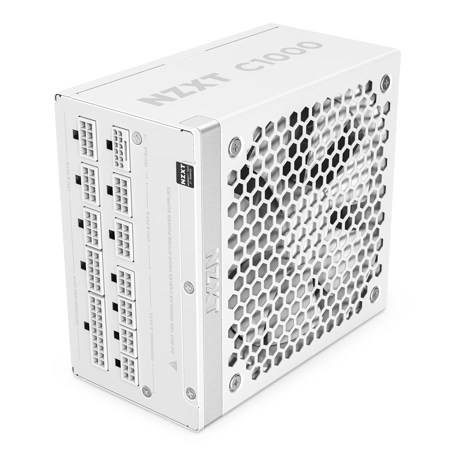 NZXT C1000 Fully Modular Cybernetics A 80 Plus Gold ATX 3.1 White PSU - PA-0G2BW-UK