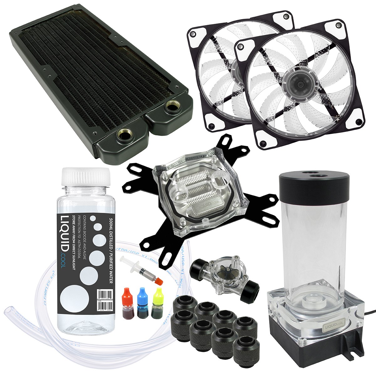 Liquid Cool Vortex One Advanced DIY 240mm Water Cooling Kit - PC240