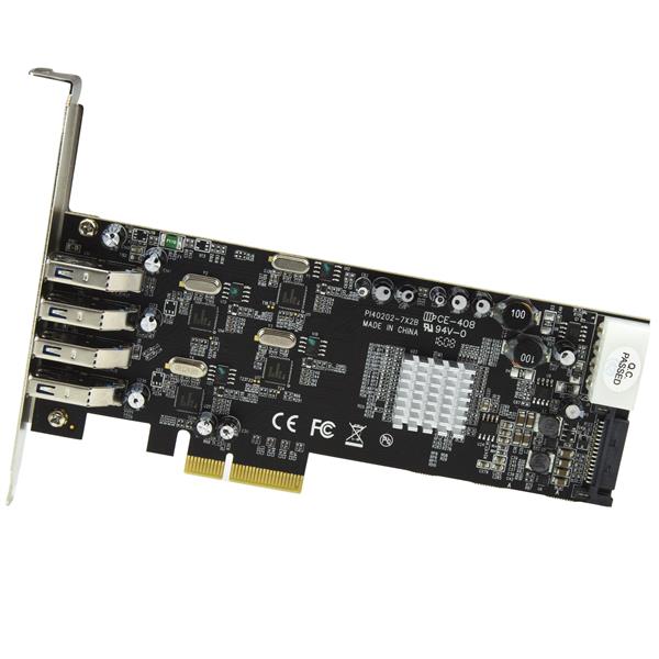 StarTech.com 4 Port Quad Bus PCI Express (PCIe) SuperSpeed USB 3.0