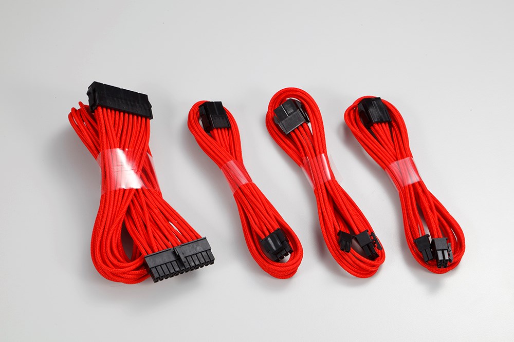 Phanteks 500mm Extension Sleeved Cable Combo Kit (Red) PHCBCMBO_RD
