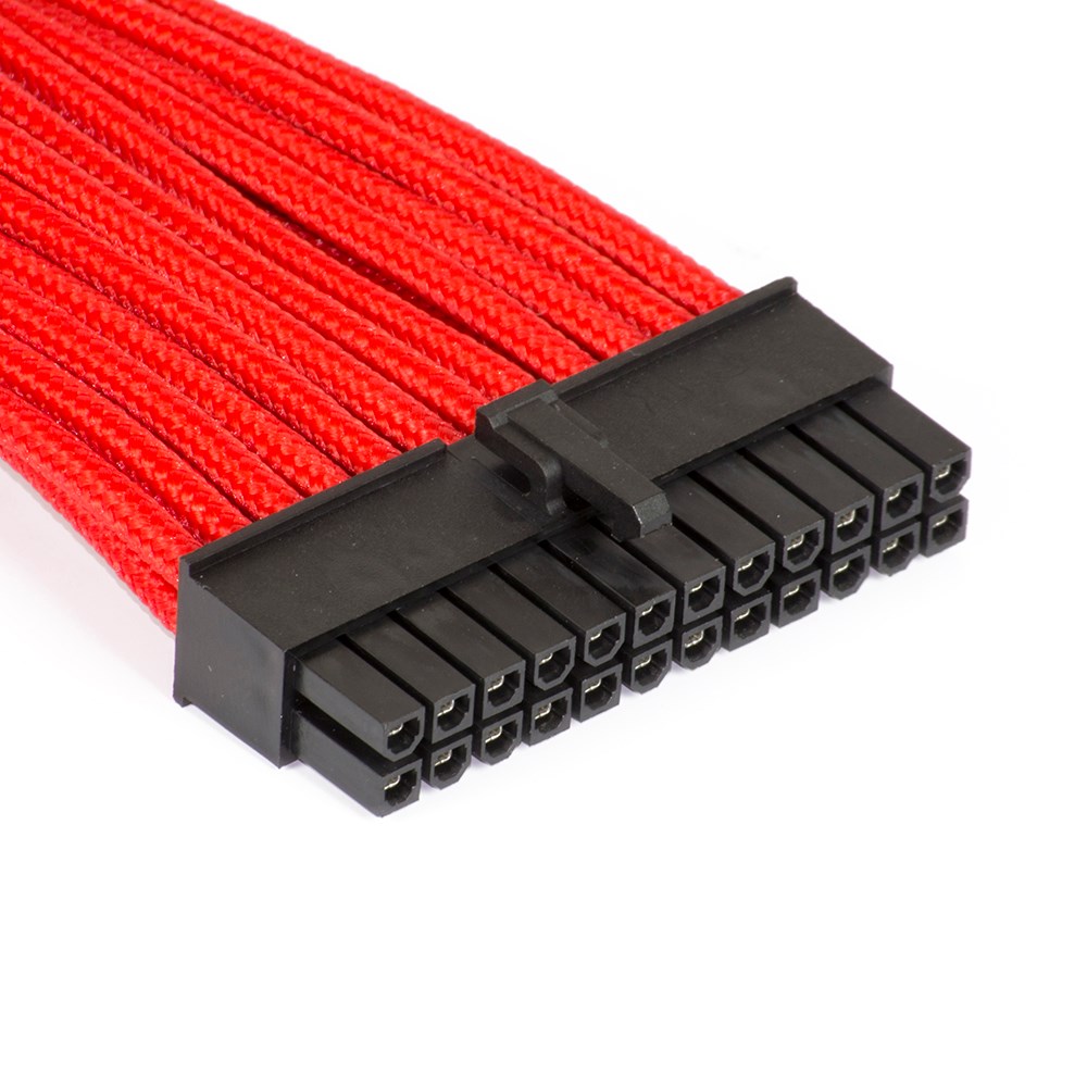 Phanteks 500mm 24Pin ATX Sleeved Cable Extension (Red) PHCB24P_RD