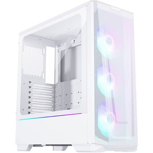 Phanteks Eclipse G360A Mid Tower Airflow Case in Matte White, E-ATX Support, Tempered Glass Side, Mesh Front