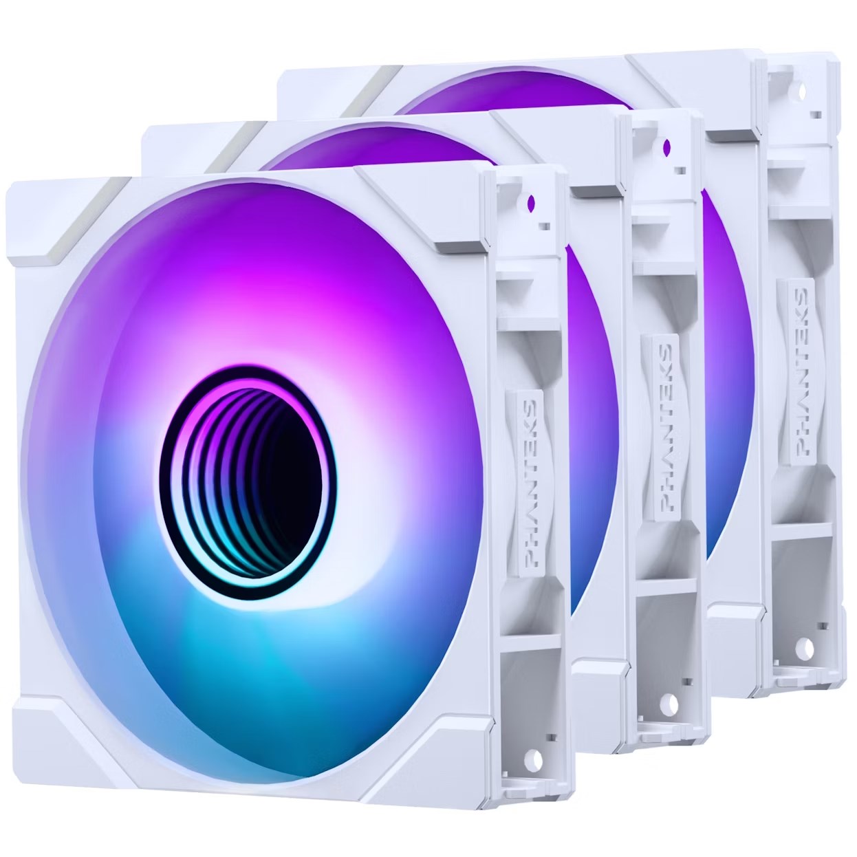 Photos - Computer Cooling Phanteks M25 Gen2 120mm High-Airflow DRGB PWM Triple Fan Pack in White PH-F120M25G2DWT013P 