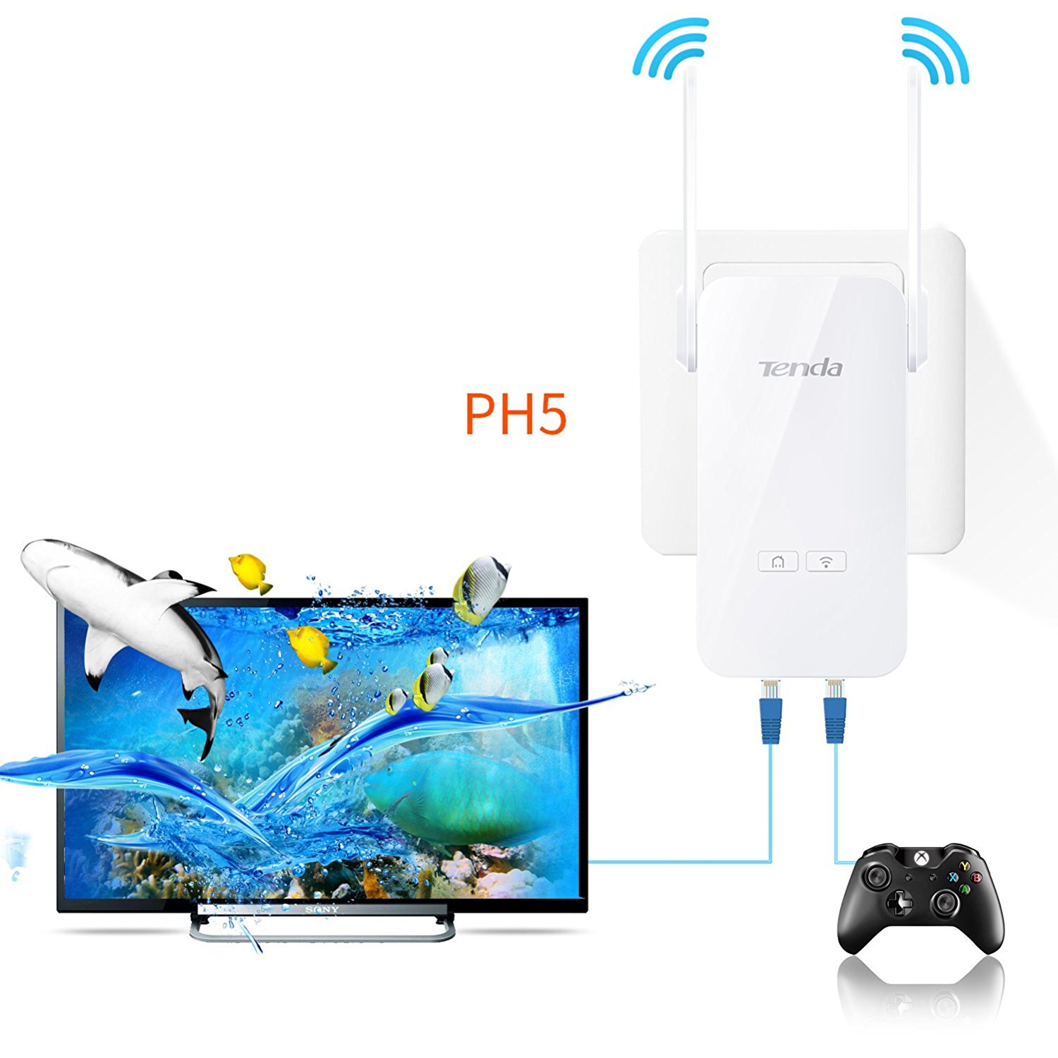 Tenda PH5 WiFi Powerline Kit - PH5 | CCL