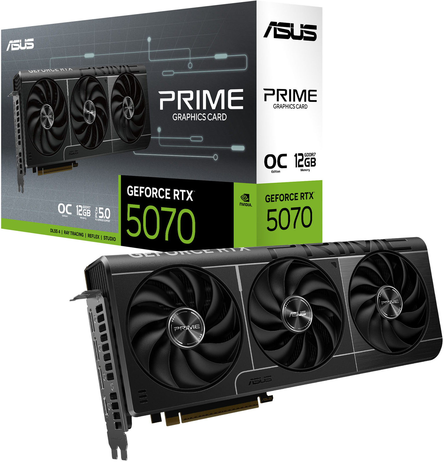Asus Geforce Rtx 5070 Prime Oc 12Gb Gddr7 Graphics Card