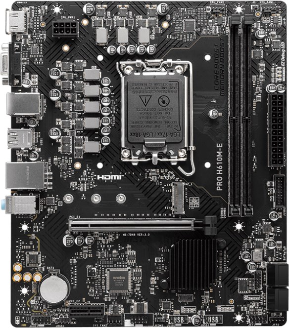 MSI PRO H610M-E Intel Socket 1700 Motherboard - PRO H610M-E | CCL