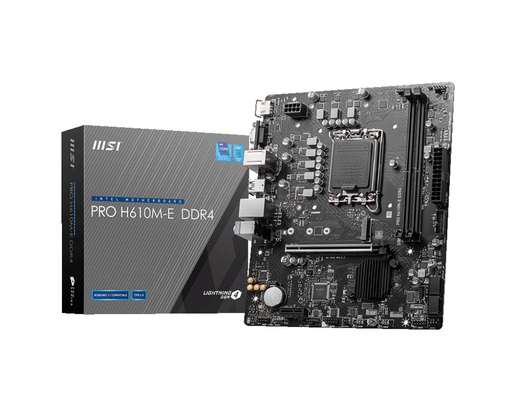 MSI PRO H610M-E DDR4 Intel Socket 1700 Motherboard - PRO