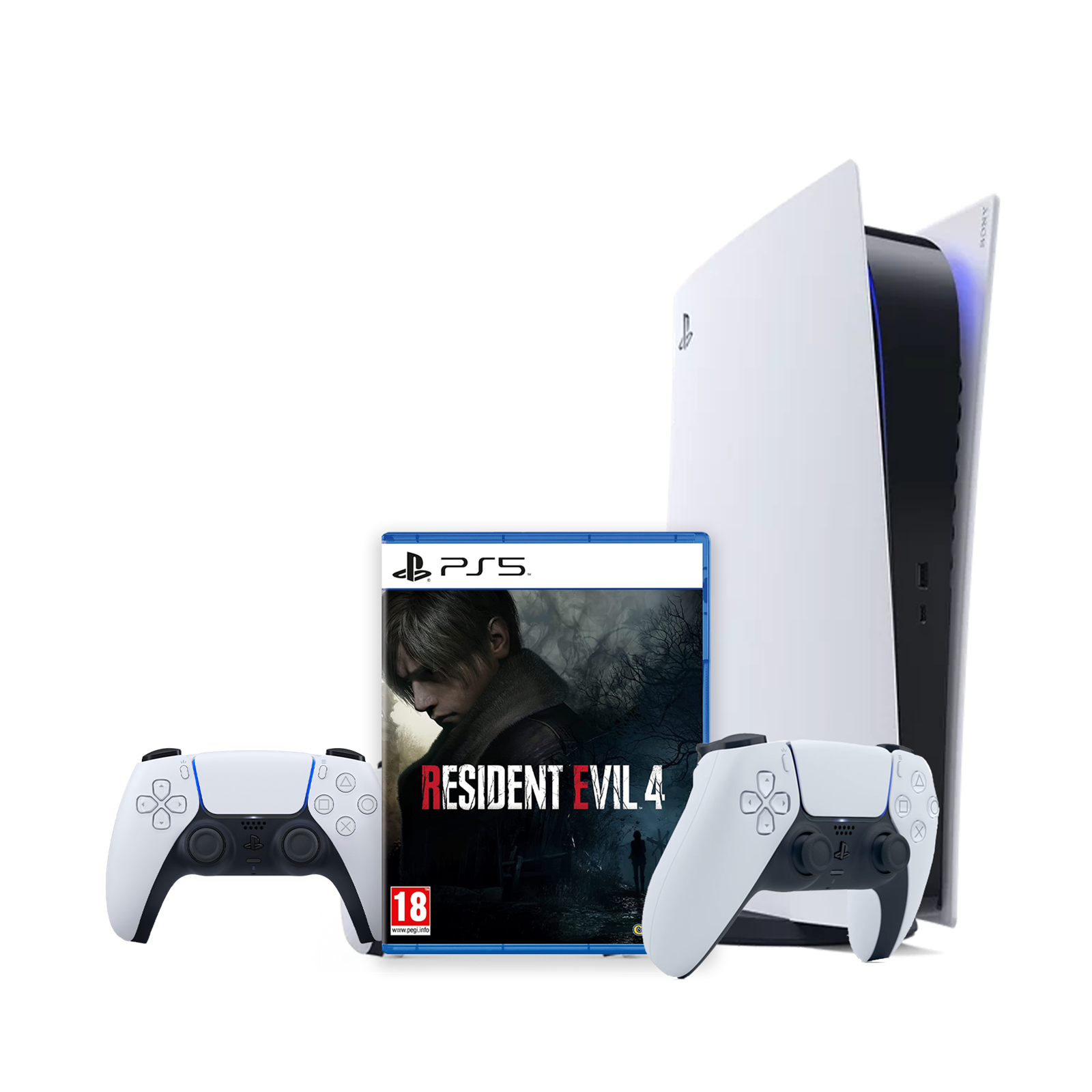 Sony PlayStation 5 Disc Edition Console + Resident Evil 4 + 2 x