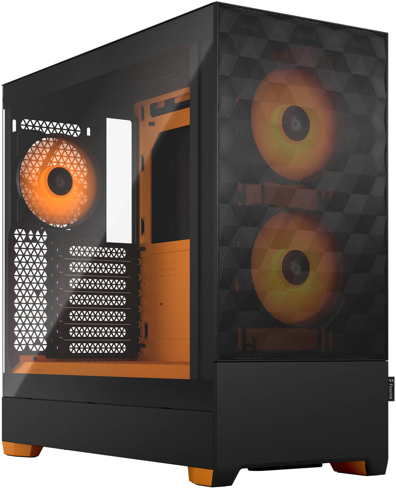 Fractal Orange Pop Air Rgb Mid Tower Gaming Case