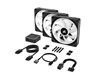 Corsair QX120 RGB 120mm PWM Triple Case Fan Starter Kit - Black