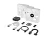 Corsair QX120 RGB 120mm PWM Triple Case Fan Starter Kit - White