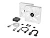 Corsair QX140 RGB 140mm PWM Dual Case Fan Starter Kit - White