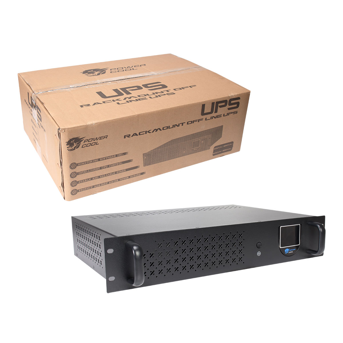 Powercool Rack-Mount Off-Line 850VA UPS with LCD & USB Monitoring