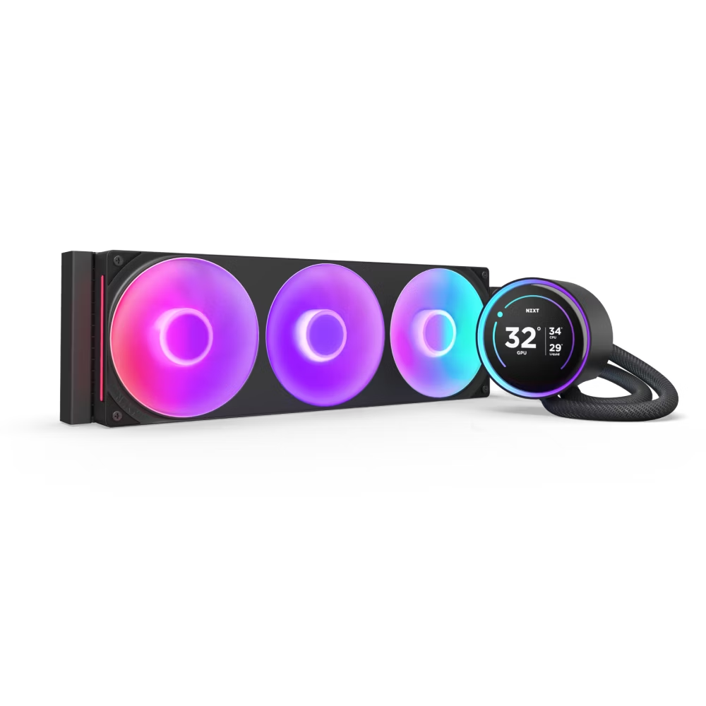 Nzxt Black Kraken Elite 360 Rgb V2 (2024) 360Mm Aio Liquid Cpu Cooler In
