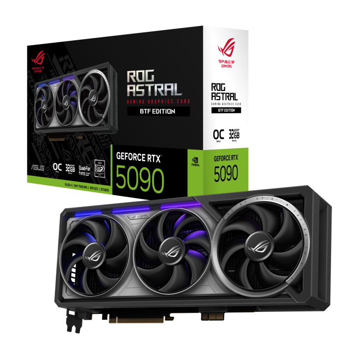 ASUS GeForce RTX 5090 ROG Astral BTF OC 32GB GDDR7 Graphics Card