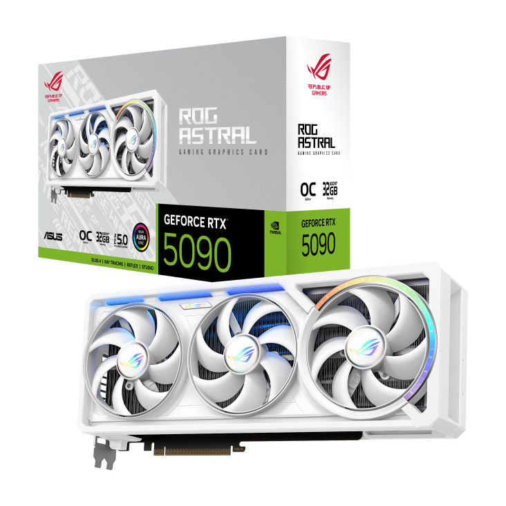 ASUS GeForce RTX 5090 ROG Astral White OC 32GB GDDR7 Graphics Card
