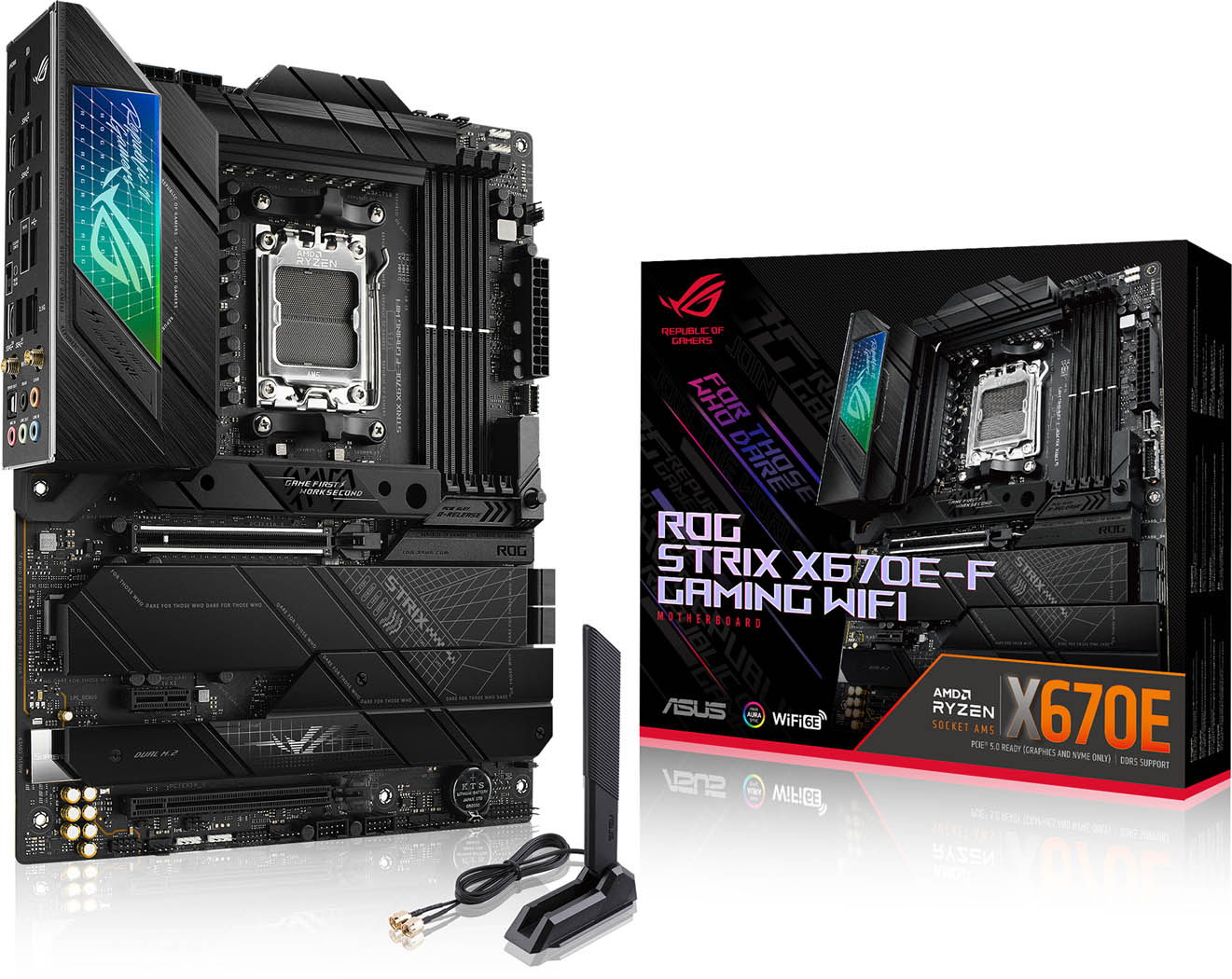 ASUS ROG Strix X670E-F Gaming WiFi ATX Motherboard for AMD Socket AM5 CPUs