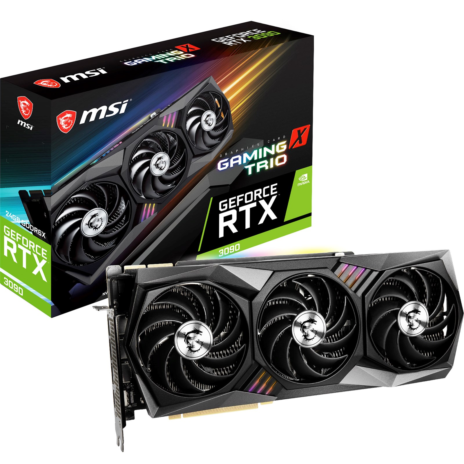 MSI GeForce RTX 3090 GAMING X TRIO 24GB OC GPU - RTX 3090 GAMING X TRIO ...