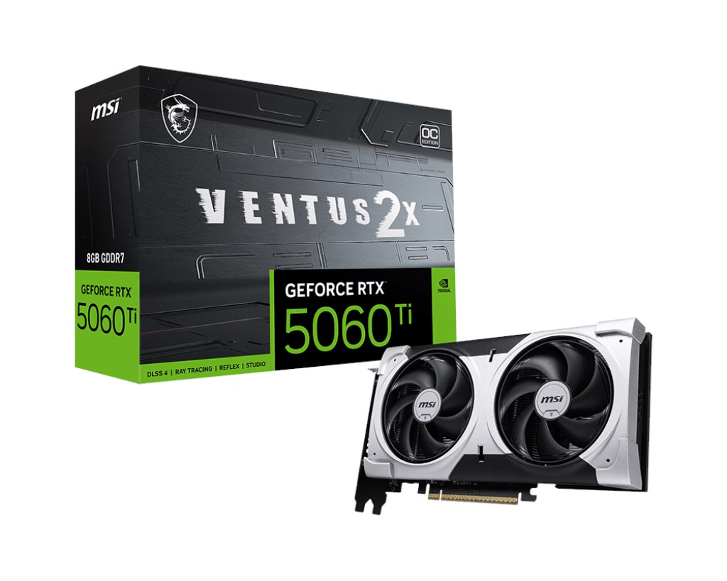 MSI GeForce RTX 5060 Ti VENTUS 2X PLUS OC 8GB GPU - RTX 5060 Ti 8G