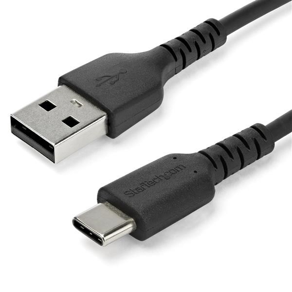 Photos - Cable (video, audio, USB) Startech.com 2m USB 2.0 Male Type-A to Male Type-C Cable in Black RUSB2AC2 