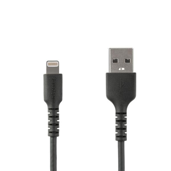 Photos - Cable (video, audio, USB) Startech.com (2m) Apple MFi Certified USB to Lightning Cable  - RUS (Black)