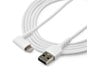 StarTech.com 2m Angled Male Lightning to Male USB 2.0 Type-A Cable in White