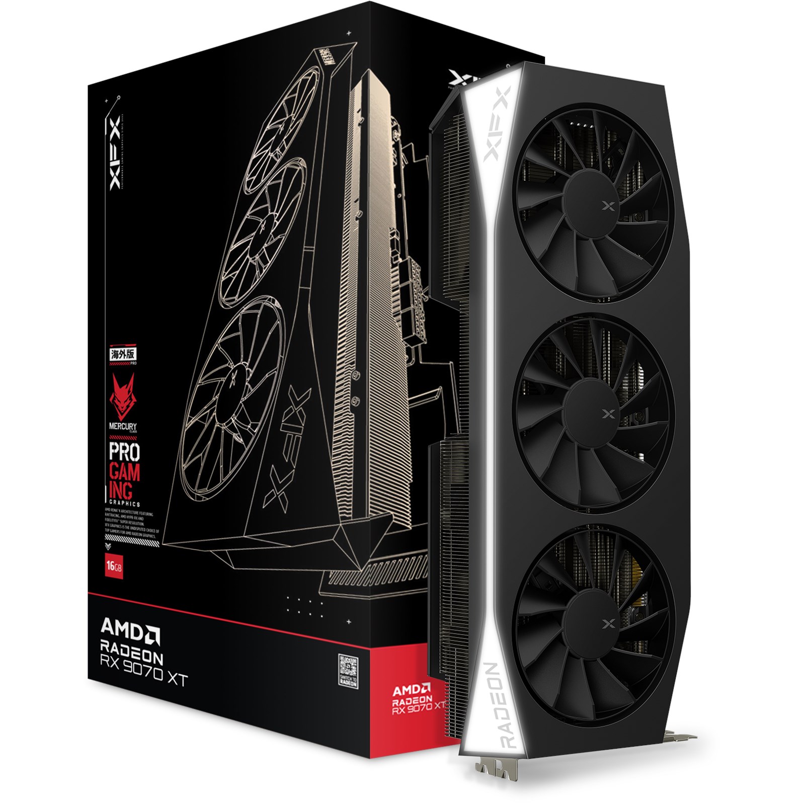 XFX Radeon RX 9070 XT Mercury 16GB GPU - RX-97TMERCB9 | CCL XFX Radeon RX 9070 XT Mercury 16GB GPU - RX-97TMERCB9 | CCL