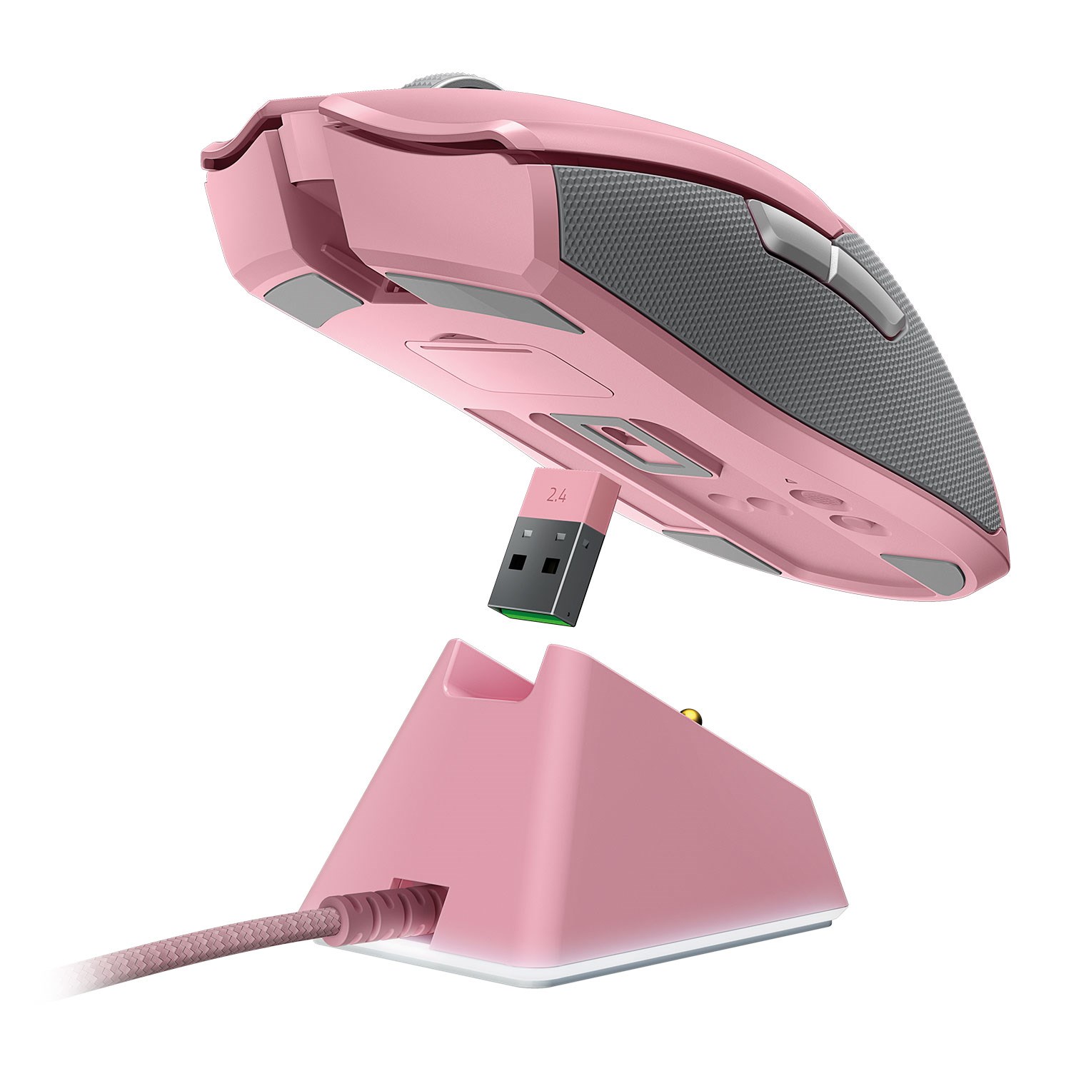 Razer Viper Ultimate Ambidextrous Gaming Mouse With Charging Dock In Quartz Pink