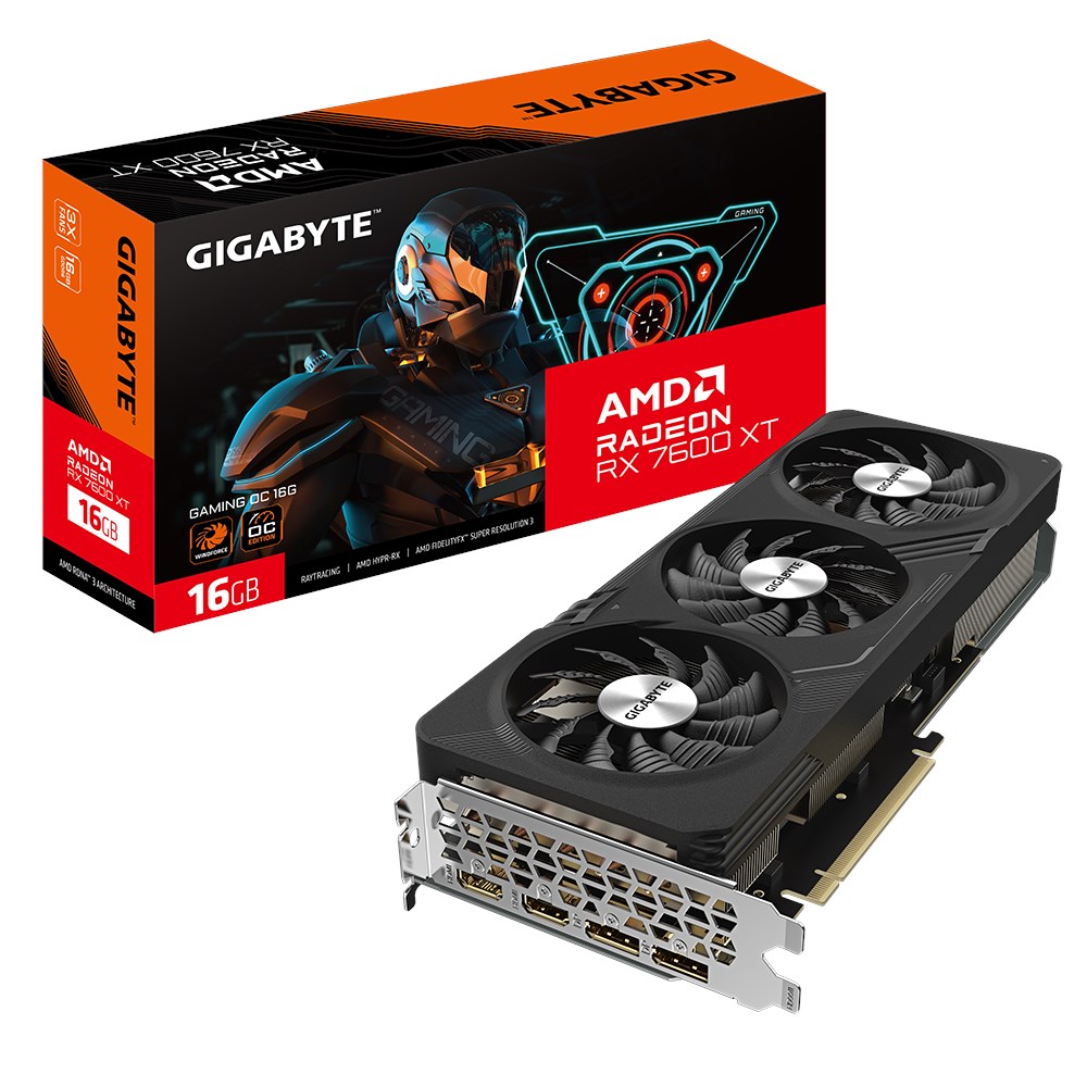 Gigabyte Radeon RX 7600 XT GAMING OC 16GB GPU - GV-R76XTGAMING OC