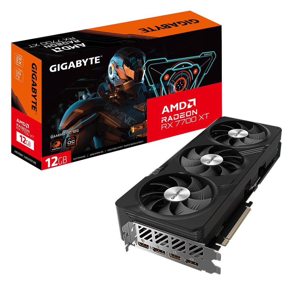 Gigabyte Radeon RX 7700 XT GAMING OC 12GB GPU - GV-R77XTGAMING OC