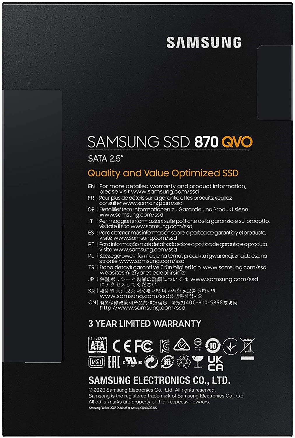 SSD Samsung 870 QVO SATA 2,5 - 2To