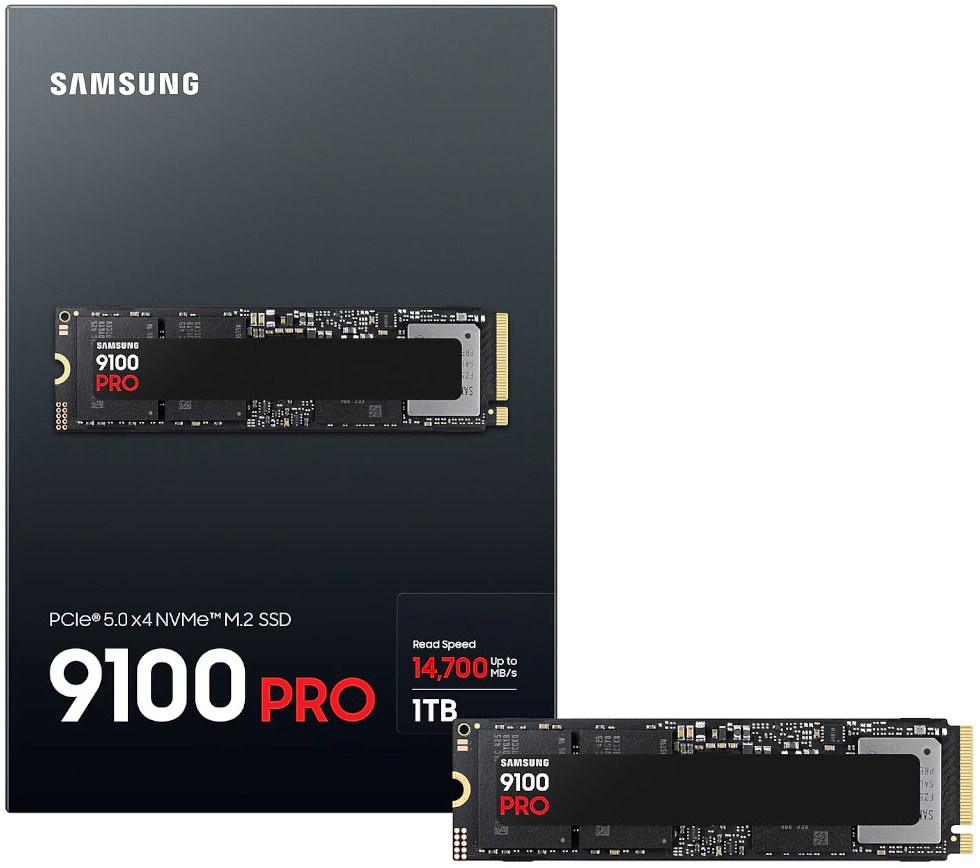 1TB Samsung 9100 PRO M.2-2280 PCIe 5.0 x4 NVMe SSD - MZ