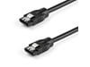 StarTech.com 30cm Rounded SATA III Cable in Black with Latching Connectors