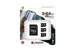 Kingston Canvas Select Plus 64GB microSDXC Memory Card Triple Pack with SD Adapter