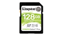 Kingston Canvas Select Plus 128GB Class 10 UHS-I SDXC Memory Card