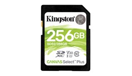 Kingston Canvas Select Plus 256GB Class 10 UHS-I SDXC Memory Card