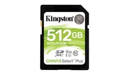 Kingston Canvas Select Plus 512GB Class 10 UHS-I SDXC Memory Card