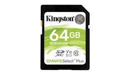 Kingston Canvas Select Plus 64GB Class 10 UHS-I SDXC Memory Card