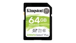 Kingston Canvas Select Plus 64GB Class 10 UHS-I SDXC Memory Card