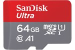 SanDisk Ultra 64GB A1, UHS-I U1, Class10 microSDXC Card with SD Adapter