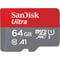 SanDisk Ultra 64GB A1, UHS-I U1, Class10 microSDXC Card with SD Adapter