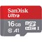 SanDisk Ultra 16GB UHS-I U1, Class10 microSDHC Card with SD Adapter
